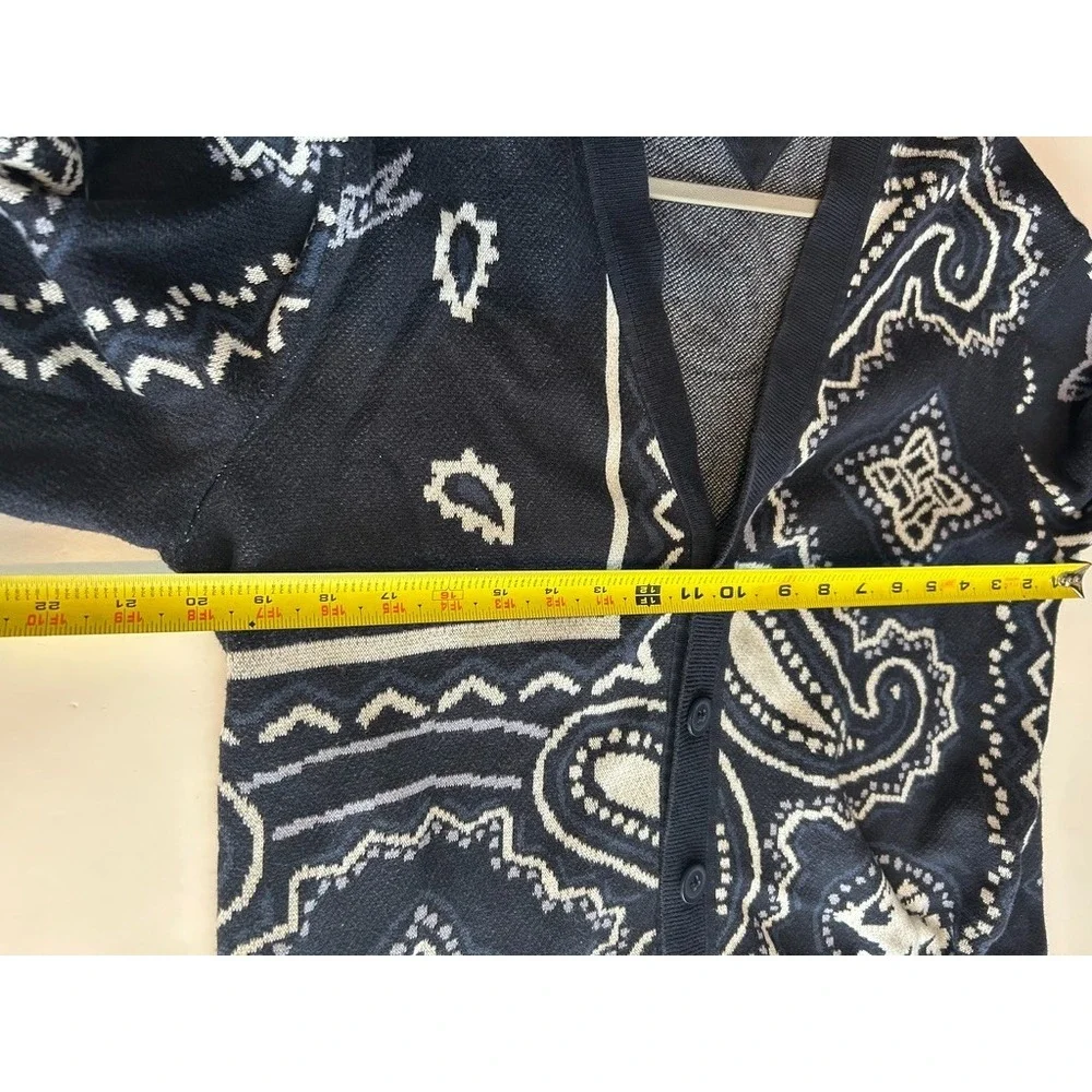 Tommy HiIlfiger Mens Cardigan Med Navy Paisley Bandana Preppy Heritage Coastal